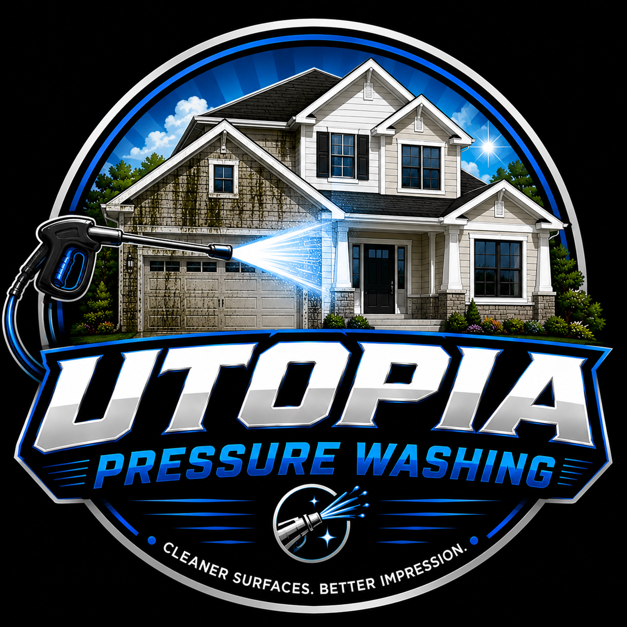 Utopia Pressure Washing logo